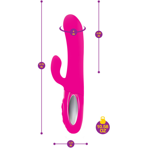 Hypnotic - Hot Pink - Thrusting Rabbit With Swinging Clitoral Stimulator