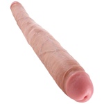 King Cock 16 Inch Tapered Double Dildo - Flesh