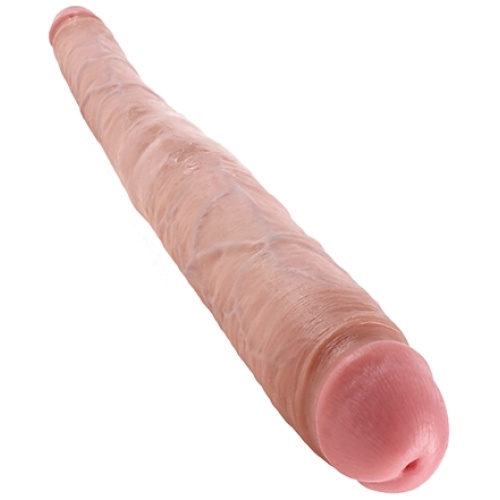 King Cock 16 Inch Tapered Double Dildo - Flesh