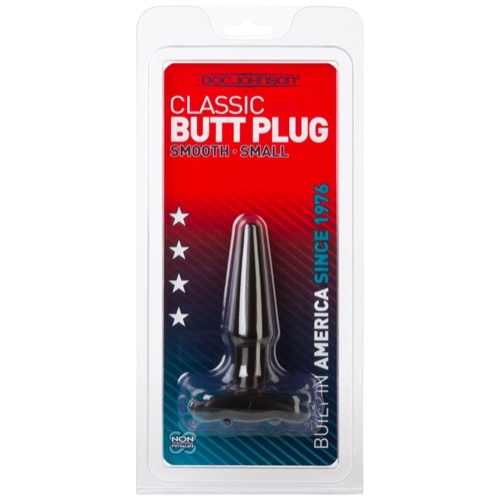 Classic Butt Plug Smooth - Small - Black