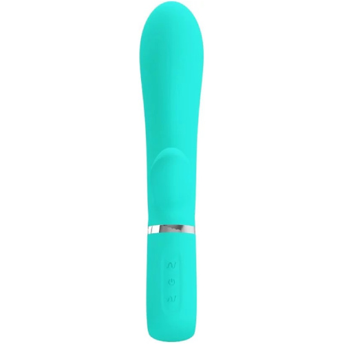 Thomas Super Soft Silicone Rabbit Vibrator - Turquoise