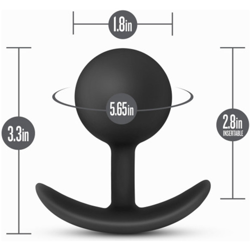 Anal Adventures - Platinum - Silicone Vibra Plug - Black