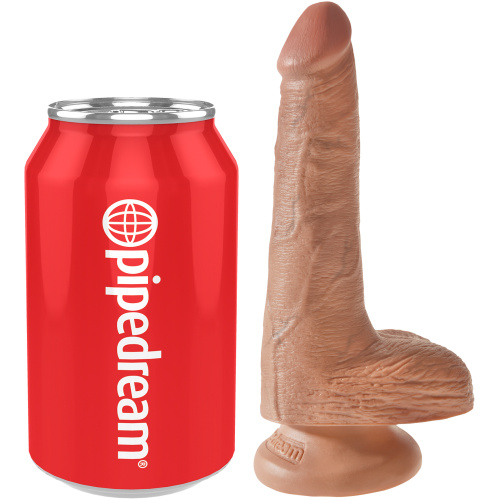 King Cock 6 Inch Cock With Balls - Tan