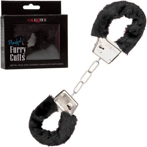 Playful Furry Cuffs - Black