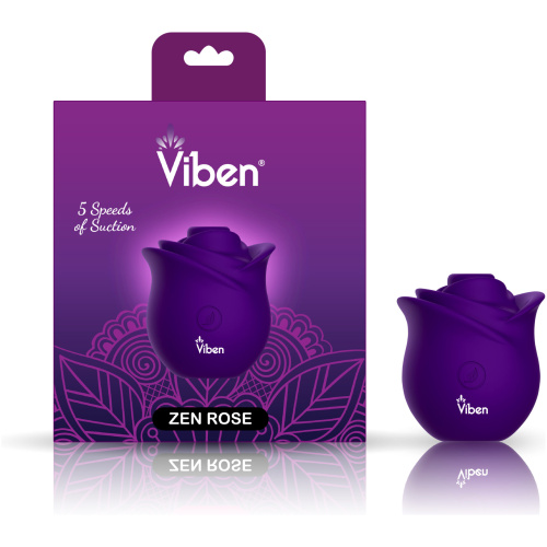 Zen Rose - Violet - Handheld Rose Clitoral and Nipple Stimulator