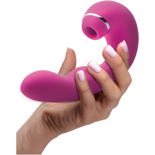 Shegasm 5 Star 10x Tapping G-Spot Vibe With Suction - Pink