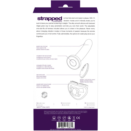 Strapped Rechargeable Strap on - Purple