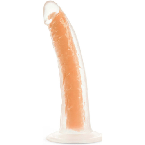 Neo Elite Glow in the Dark - Lavo - 7 Inch Silicone Dual Density Dildo - Neon Orange
