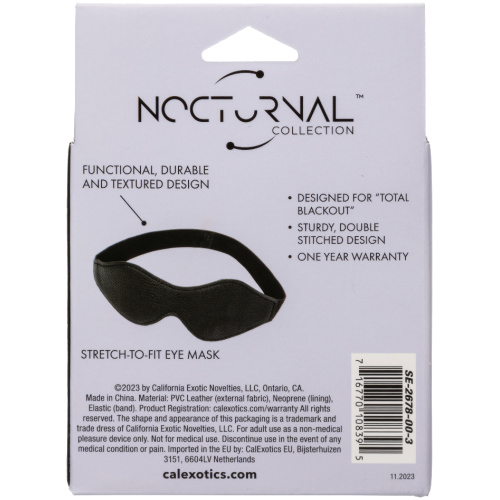 Nocturnal Collection Eye Mask - Black