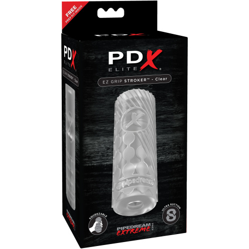 Pdx Elite Ez Grip Stroker Clear