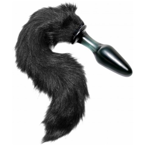 Midnight Fox Glass Plug With Tail