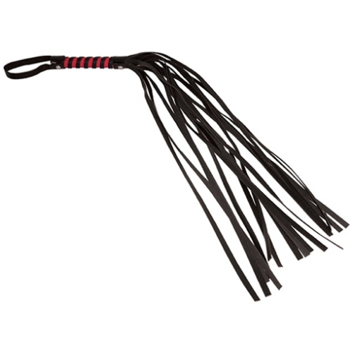 Sex and Mischief Stripe Flogger - Red and Black