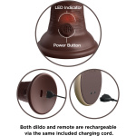 King Cock Elite 7 Inch Vibrating Silicone Dual  Silicone Dual Density Cock With Remote - Brown
