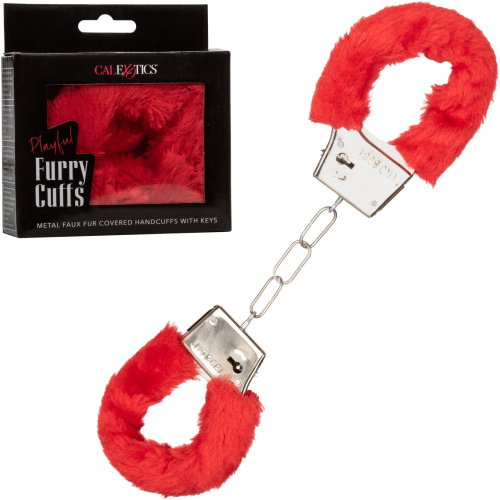 Playful Furry Cuffs - Red
