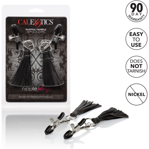 Nipple Play Playful Tassels Nipple Clamps - Black
