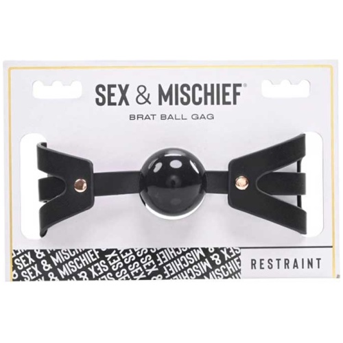Brat Ball Gag - Black / Rose Gold