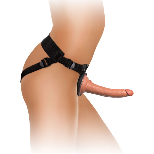 King Cock Elite Comfy Silicone Body Dock Kit - Harness and 7 Inch Dildo - Tan