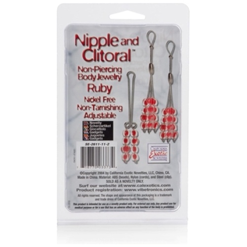 Nipple and Clitorial Body Jewelry - Ruby