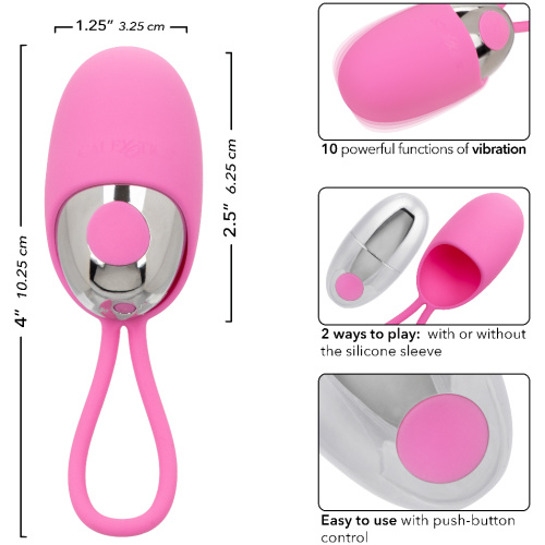 Turbo Buzz Bullet With Removable Silicone Sleeve - Pink