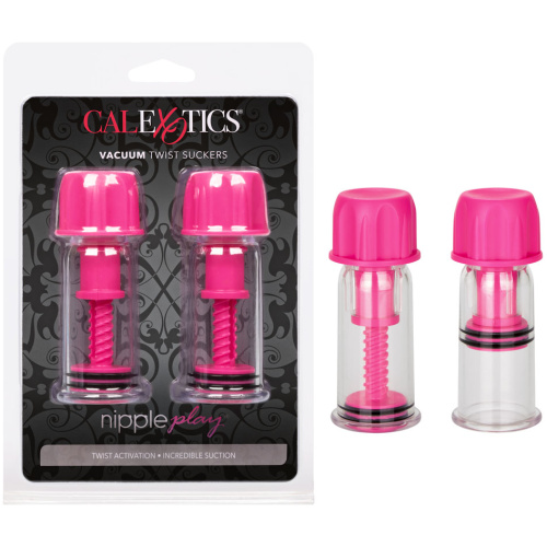 Nipple Play Vacuum Twist Suckers - Pink