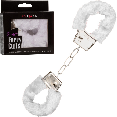 Playful Furry Cuffs - White