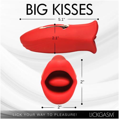 Lickgasm Kiss and Tell Mini Kissing and Vibrating Clitoral Stimulator - Red