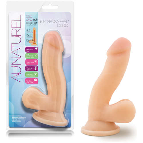 Au Naturel 6.5 Inch Sensa Feel Dildo - Beige