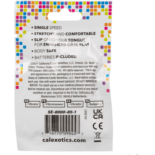 Foil Pack Vibrating Tongue Teaser - Clear