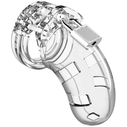 Mancage Model 1 Chastity 3.5 Inch Cock Cage - Transparent