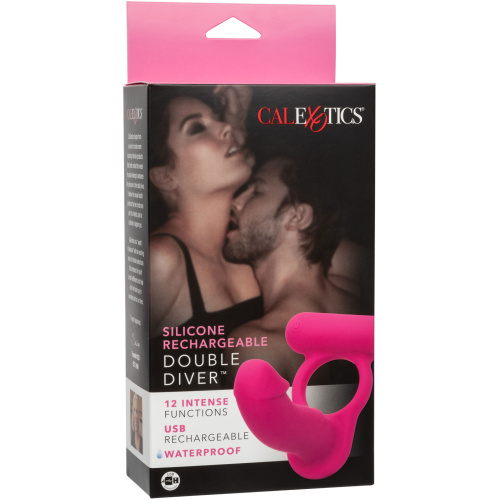 Silicone Rechargeable Double Diver - Pink