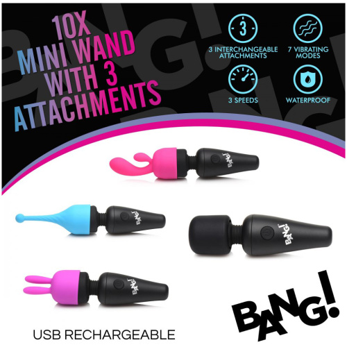 Bang - 10x Mini Wand With 3 Attachments