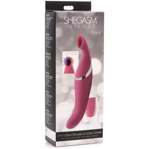 Shegasm Intense 2 in 1 Clit Stimulator - Pink