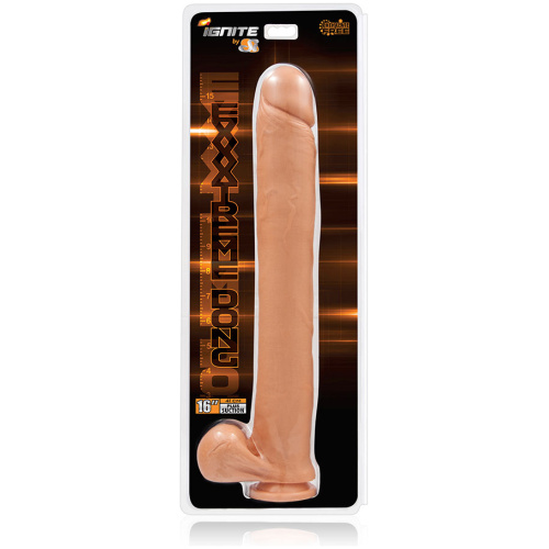 16 Inch Exxxtreme Dong W/suction - Flesh