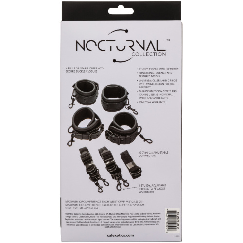 Nocturnal Collection Bed Restraints - Black