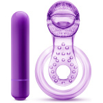 Play With Me - Lick It - Vibrating Double Strap Cockring - Purple