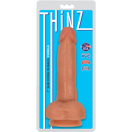 7 Inch Slim Dong With Balls - Vanilla