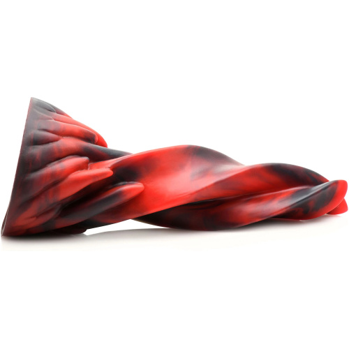 Hell Kiss Twisted Tongues Silicone Dildo - Red