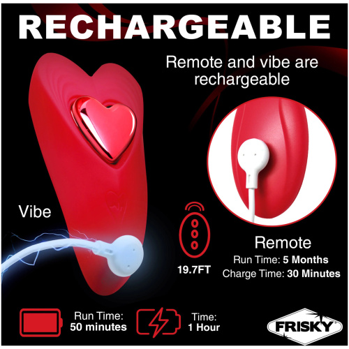 Love Connection Silicone Panty Vibe With Remote Control - Red