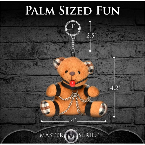 Gagged Teddy Bear Keychain