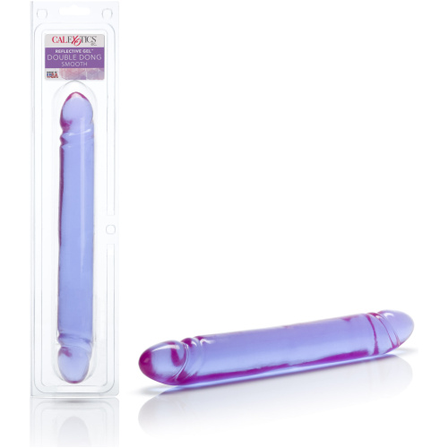 Reflective Gel Smooth Double Dong - Purple