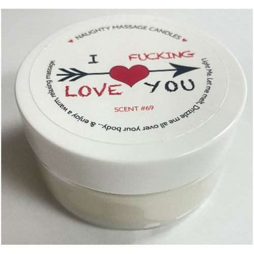 I F-Ing Love You Massage Candle - Madagascar  Vanilla 1.7 Oz