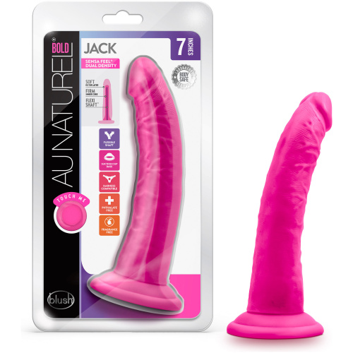 Au Naturel - Bold - Jack - 7 Inch Dildo - Pink