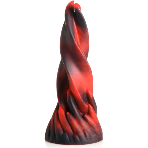Hell Kiss Twisted Tongues Silicone Dildo - Red
