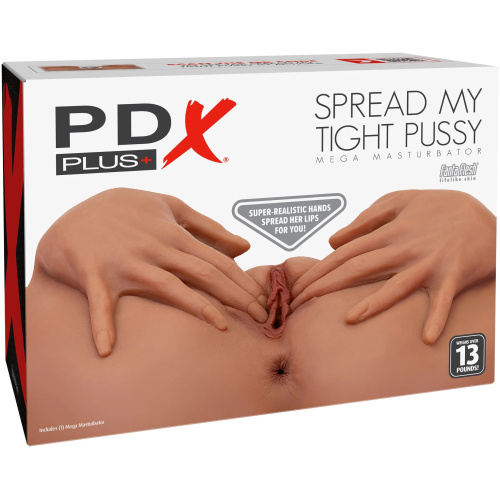 Spread My Tight Pussy Mega Masturbator - Brown
