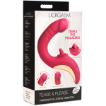 Tease and Please Thrusting and Licking Vibrator -  Fuchsia