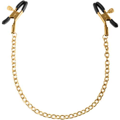 Fetish Fantasy Gold Chain Nipple Clamps - Gold