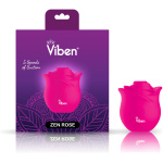 Zen Rose - Hot Pink - Handheld Rose Clitoral and Nipple Stimulator