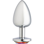 Cloud 9 Novelties Gems Silver Chromed Anal Plug - Large