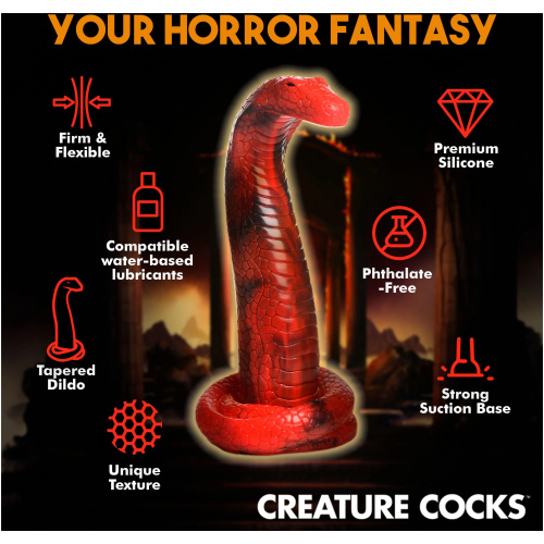 King Cobra King Cobra Silicone Dildo - Red