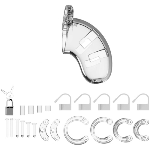 Mancage Model 1 Chastity 3.5 Inch Cock Cage - Transparent